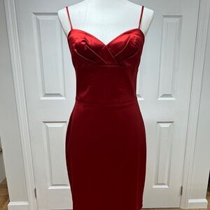 Oleg‎ Cassini Sensual Siren Red Dress - Size 6.